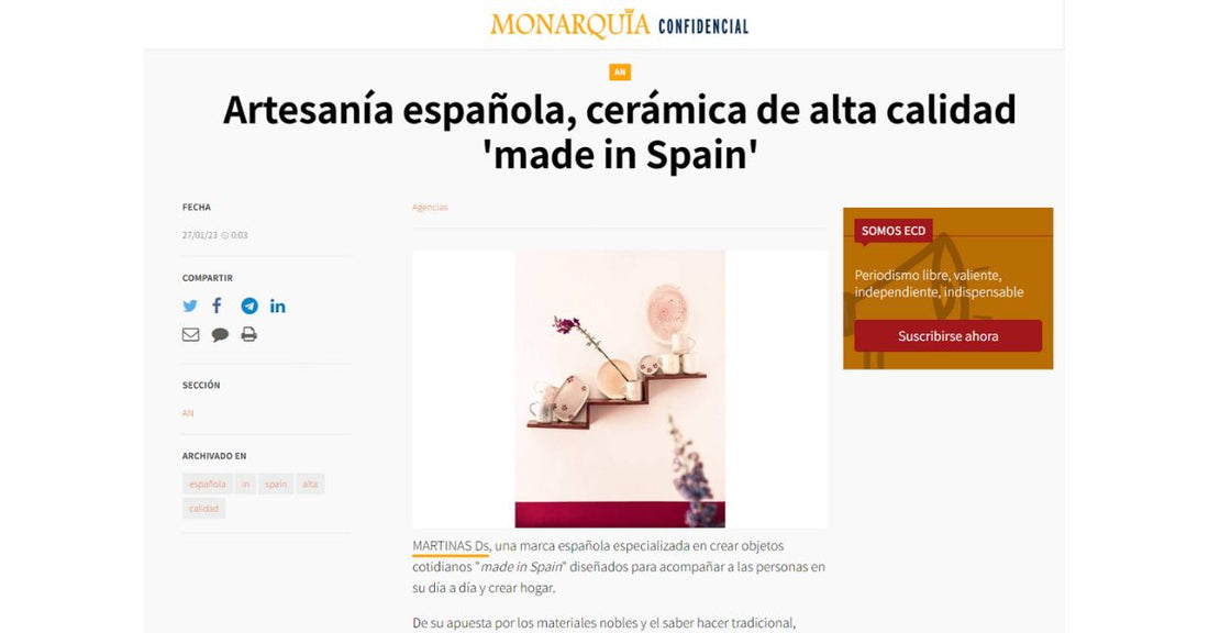 Artesanía española: cerámica de alta calidad made in Spain